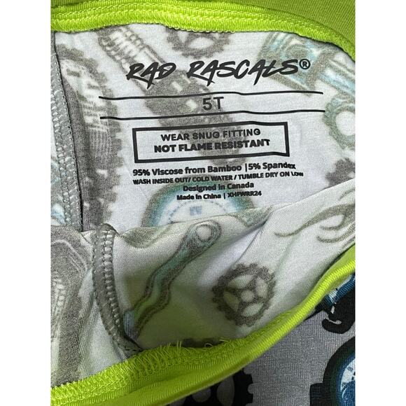Rad Rascals Speedshop 2 Piece Jammies Set 5T - Picture 7 of 9